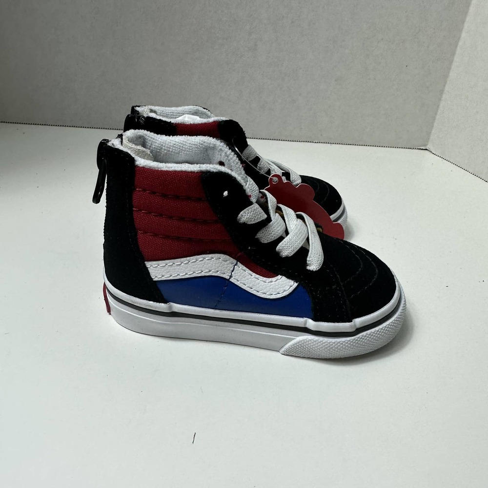 NEW Vans Toddler Sk8-Hi Zip Easy Logo Shoe Black Chili Pepper Size 4.0T - Picture 5 of 7
